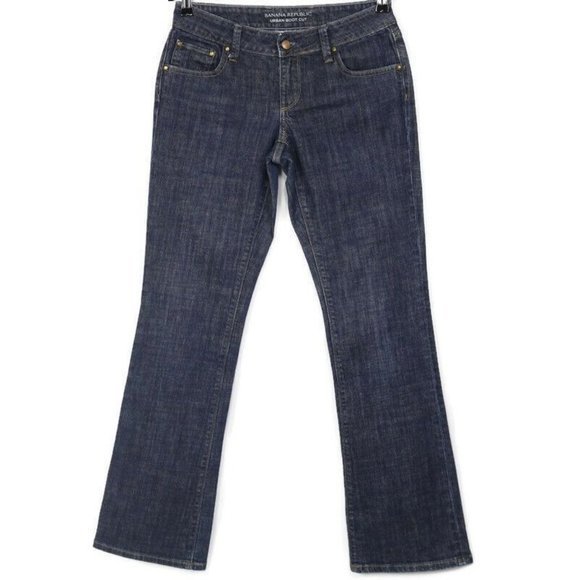 Banana Republic Urban Boot Cut Jeans Stretch Dark 2 - Picture 2 of 10